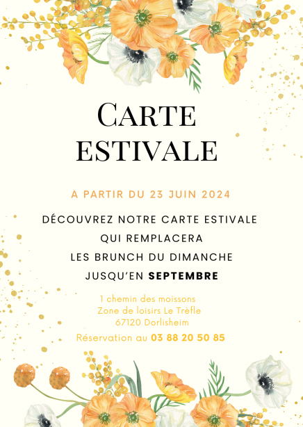 Carte estivale